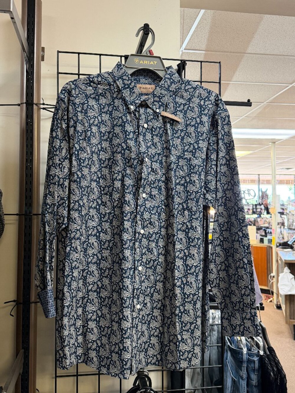 Ariat Men's Wrinkle Free Kohan Classic Fit Western Shirt - Deep Pacific